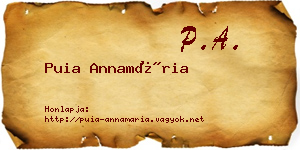 Puia Annamária névjegykártya